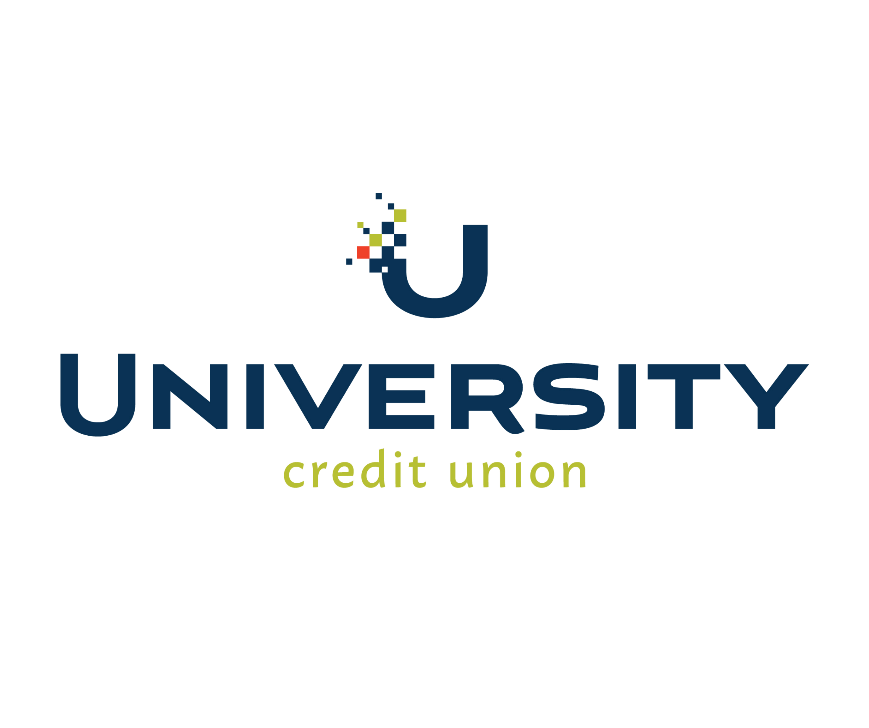 University Credit Union logo featuring a stylized "U" and colorful accents.